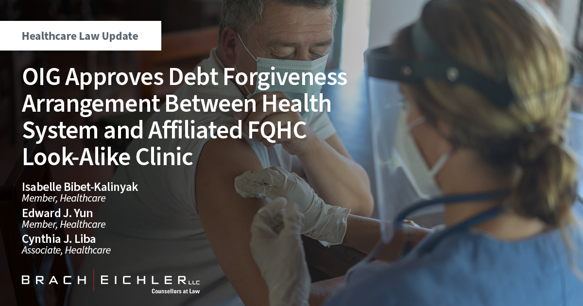 Debt Forgiveness - Healthcare Law Alert - Banner - FB -v2