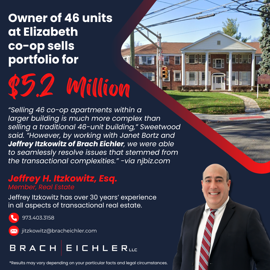 Owner of 46 units at Elizabeth co-op sells portfolio for $5.2 million, Kislak says