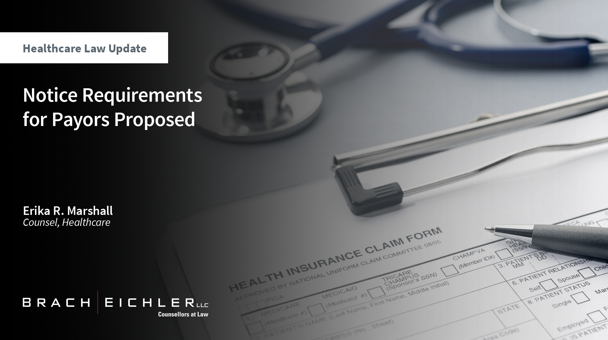 Notice Requirements for Payors Proposed - Healthcare Law Update - May 2024 - Brach Eichler